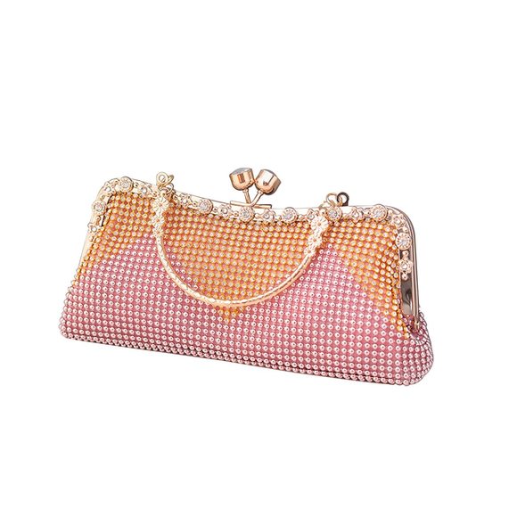 Evening Clutch Bag Rhinestones Purse Ladies Crystal Handbag Sparkly >:) - Picture 1 of 8